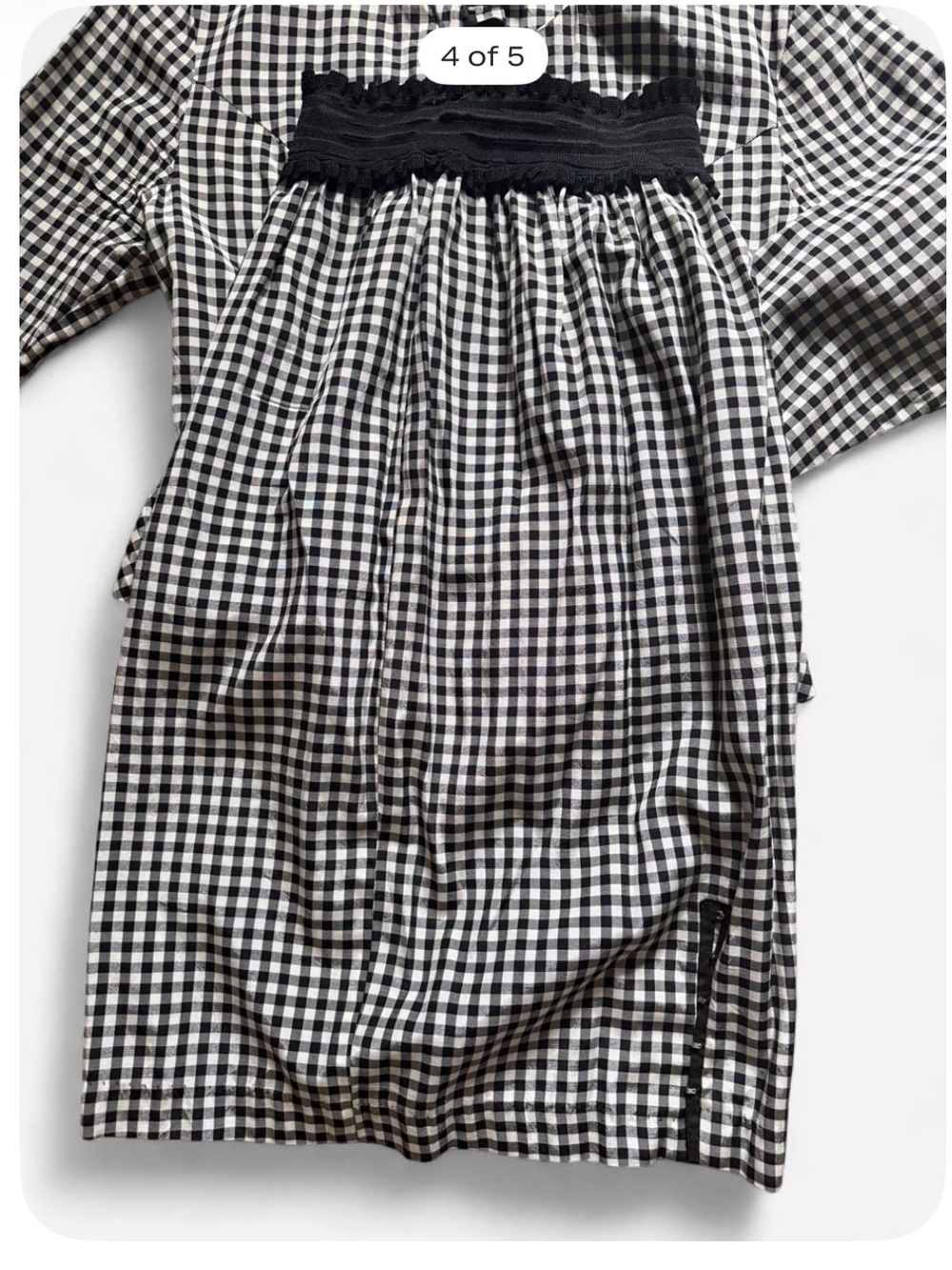 Vintage T.O.K. Black & White Gingham Set